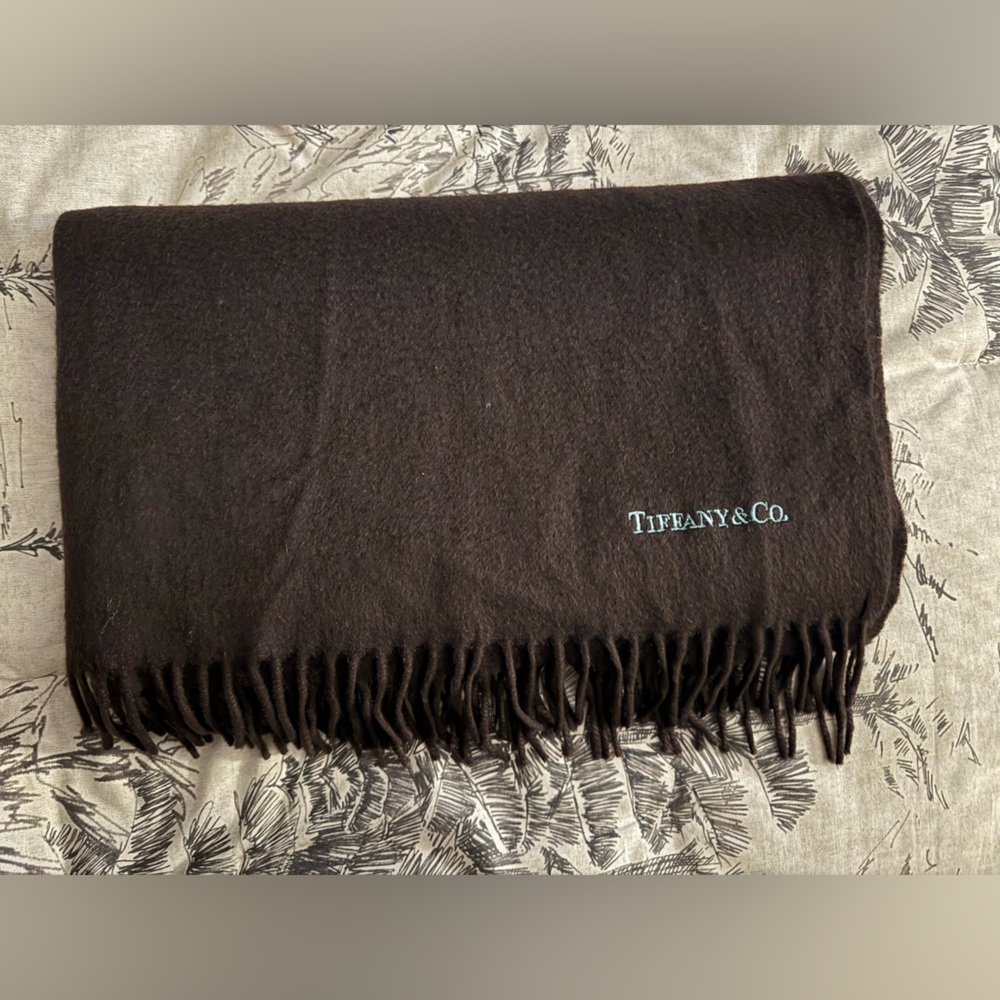 Tiffany & Co. Brown Oversized Wrap Scarf